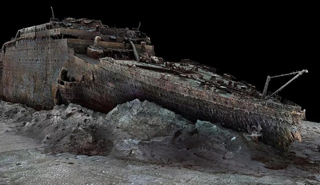 Xác tàu Titanic nằm dưới đáy Đại Tây Dương ở độ sâu gần 4.000 m