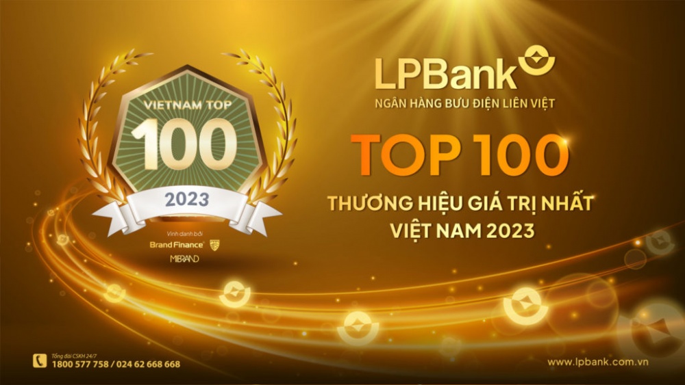 LPBank được vinh danh TOP 100 Thương hiệu giá trị nhất Việt Nam 2023