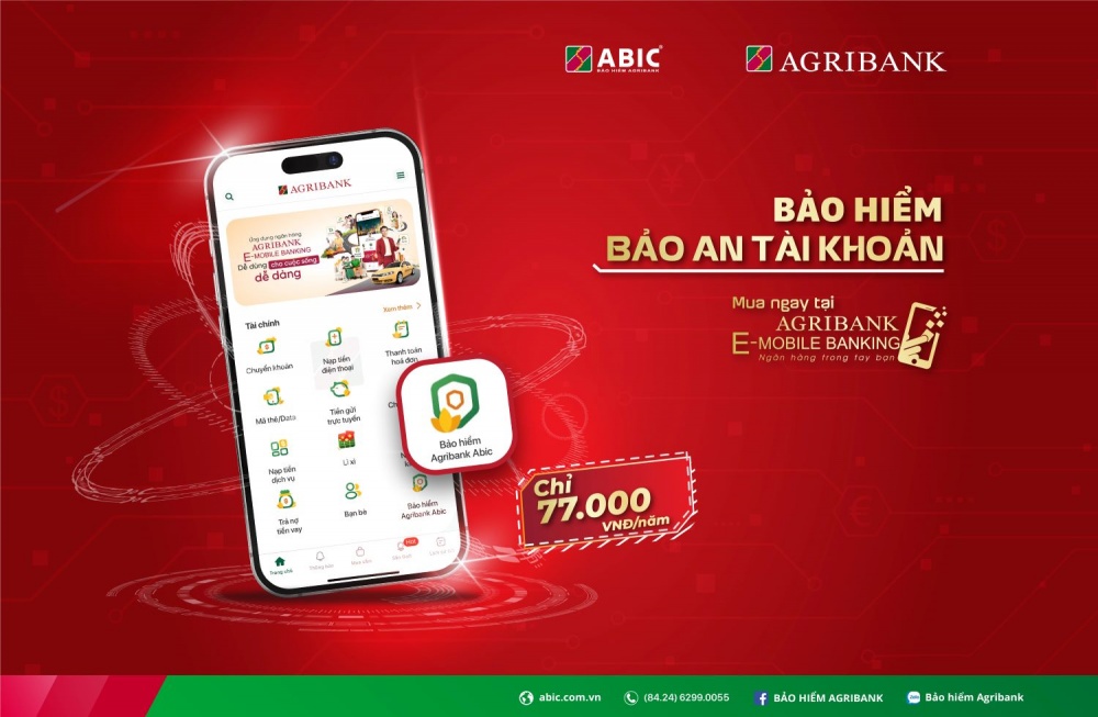 Dịch vụ Bảo an tài khoản chính thức ra mắt trên ứng dụng Agribank E-Mobile Banking