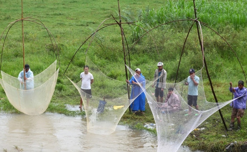 Quảng Nam: Đội mưa xối xả, người dân đổ xô đi tìm con đặc sản mùa lũ