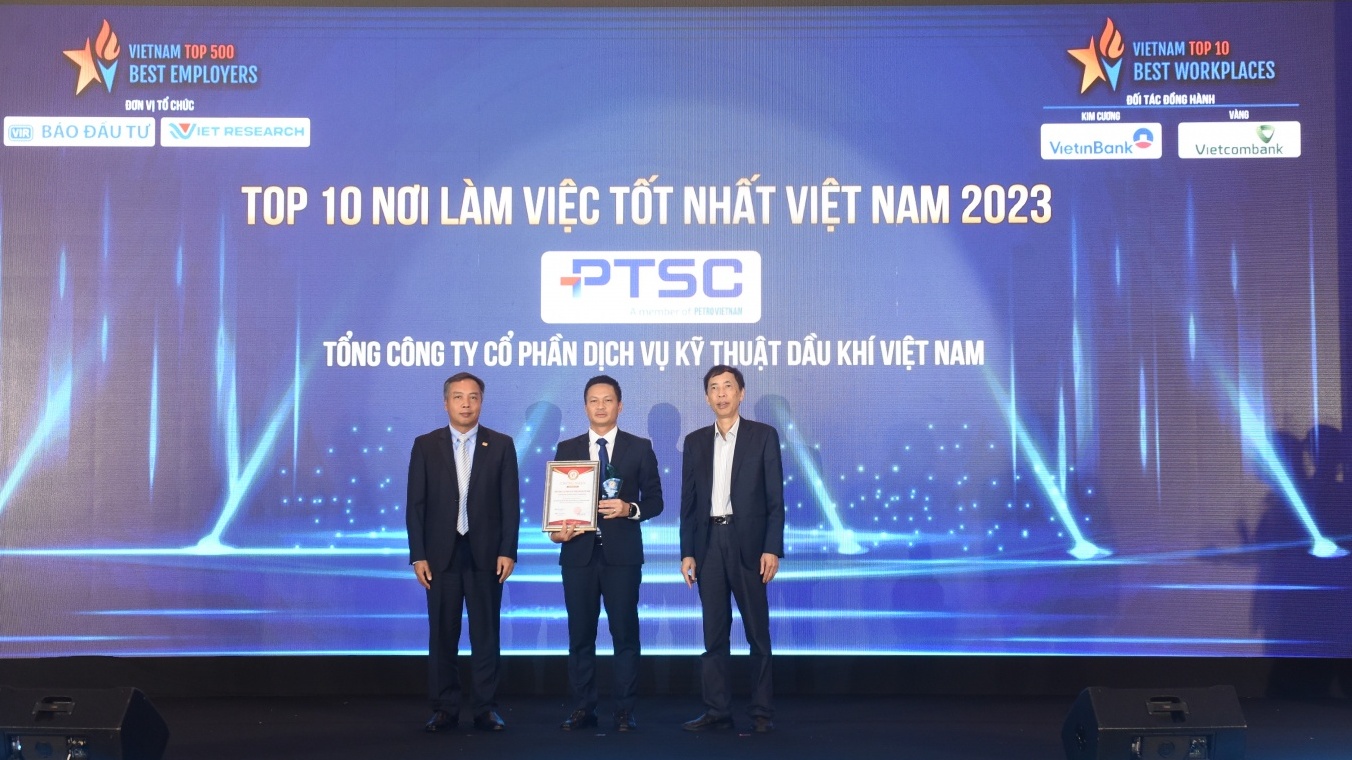 PTSC nằm trong danh sách Top 10 nơi làm việc tốt nhất Việt Nam năm 2023