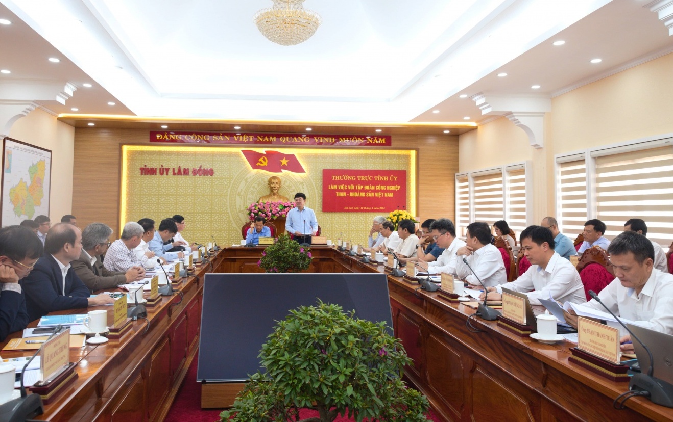 TKV làm việc cùng Tỉnh ủy Lâm Đồng về tăng cường đầu tư, sản xuất