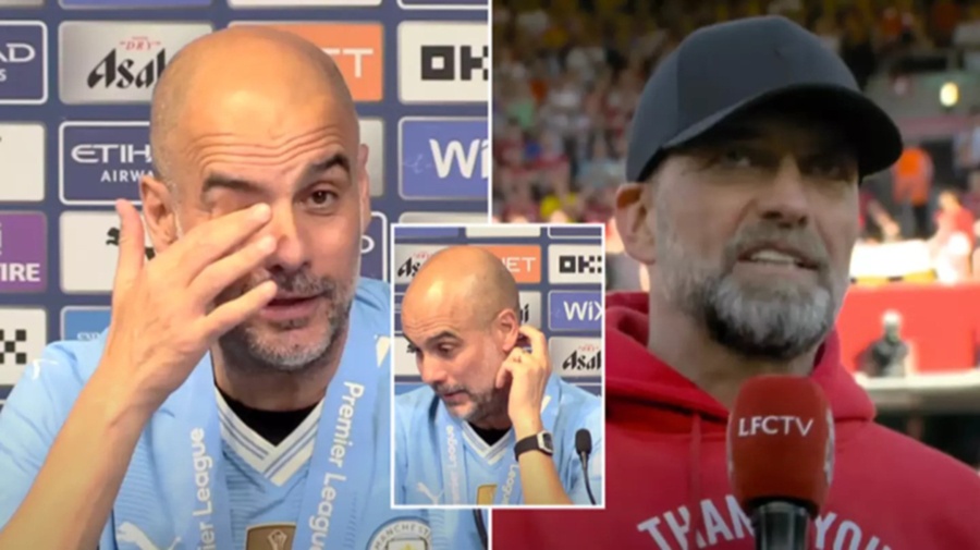 Pep Guardiola bật khóc trong ngày chia tay Jurgen Klopp