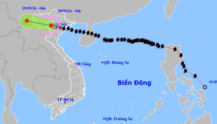 Bão số 3 suy yếu thành áp thấp nhiệt đới, nhiều nơi mưa lớn