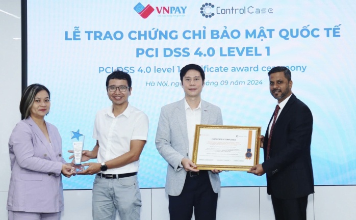 Control Case trao chứng chỉ bảo mật quốc tế PCI DSS cấp độ cao nhất cho 6 dịch vụ của VNPAY