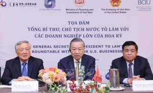 Tổng Bí thư, Chủ tịch nước Tô Lâm dự tọa đàm với các doanh nghiệp hàng đầu Hoa Kỳ