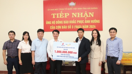 Petrovietnam hỗ trợ nhân dân tỉnh Hải Dương khắc phục thiệt hại bão lũ