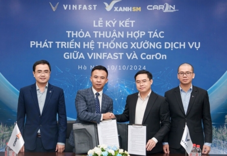 VinFast hợp tác với Caron mở chuỗi xưởng dịch vụ xe điện trên toàn quốc