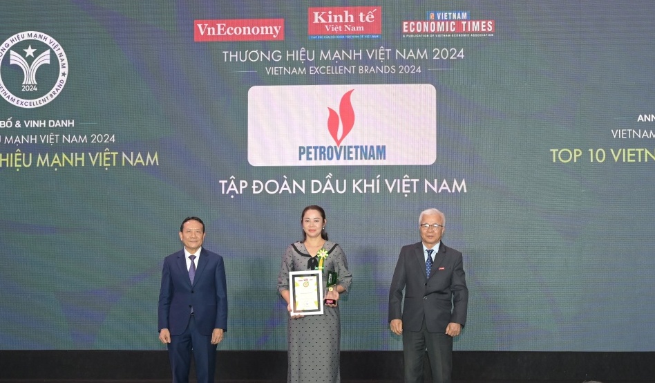 Petrovietnam dẫn đầu Top 10 Thương hiệu mạnh Việt Nam 2024