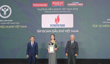 Petrovietnam dẫn đầu Top 10 Thương hiệu mạnh Việt Nam 2024