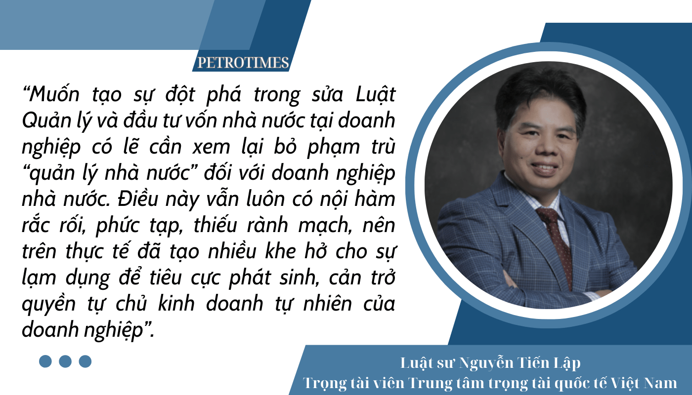 Xem xét bỏ phạm trù "quản lý nhà nước" đối với doanh nghiệp nhà nước để tạo sự đột phá