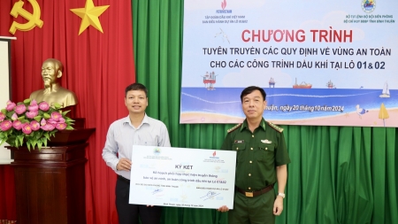 [PetroTimesTV] Petrovietnam và Bộ Tư lệnh Bộ đội Biên phòng tuyên truyền bảo vệ an ninh, an toàn các công trình dầu khí tại Lô 01&02