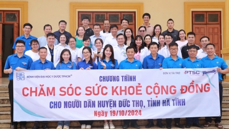 Đoàn Thanh niên PTSC đồng hành tổ chức Chương trình "Chăm sóc sức khỏe cộng đồng" tại Hà Tĩnh