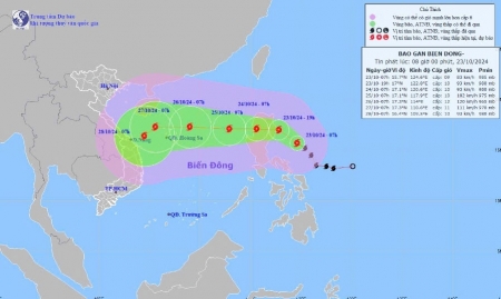 Bão Trami có thể đạt cường độ cực đại giật cấp 15 khi vào Biển Đông