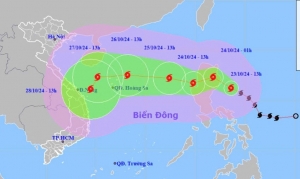 Bão Trami có thể chuyển hướng khi đến gần bờ nước ta