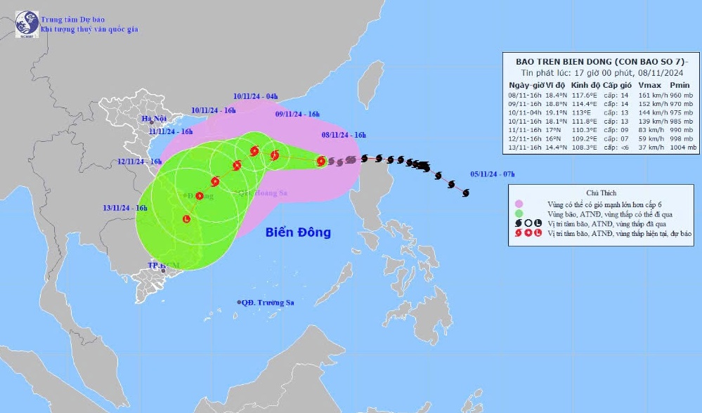 Bão Yinxing sắp đổ bộ miền Trung, sẵn sàng ứng phó với mọi tình huống