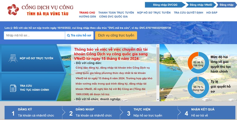 Chính thức vận hành app Dịch vụ công tỉnh Bà Rịa - Vũng Tàu