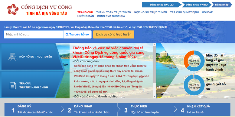 Chính thức vận hành app Dịch vụ công tỉnh Bà Rịa - Vũng Tàu