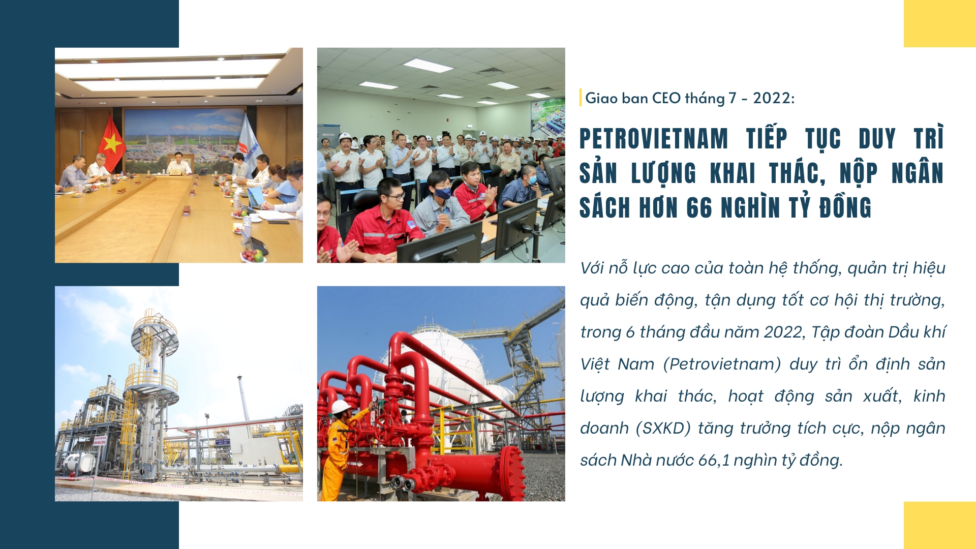 [E-Magazine] Petrovietnam tiếp tục duy trì sản lượng khai thác, nộp ngân sách hơn 66 nghìn tỷ đồng