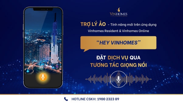 Ra mắt trợ lý ảo trên ứng dụng Vinhomes Resident và Vinhomes online