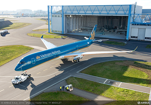 Hình ảnh mới nhất về chiếc A350 của Vietnam Airlines