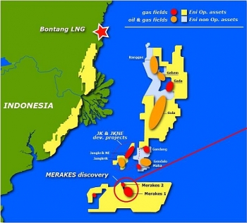 Eni dự kiến khoan mỏ khí Merakes ngoài khơi Indonesia trong tháng 3/2019