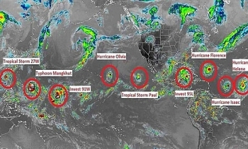 Siêu bão Mangkhut tiến nhanh vào Biển Đông