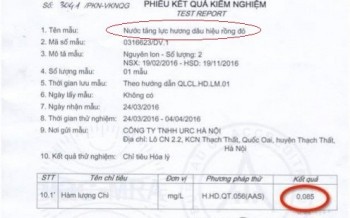 [Nóng] Lộ kết quả kiểm nghiệm chì vượt ngưỡng của nước tăng lực Rồng đỏ