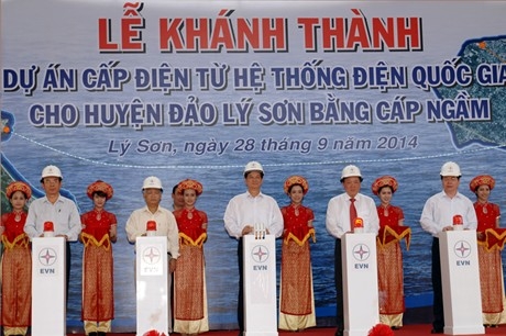 Thủ tướng khánh thành dự án cấp điện cho huyện đảo Lý Sơn