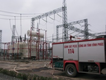 Thông tin về việc chảy dầu máy biến áp tại Trạm biến áp 220kV Vĩnh Yên