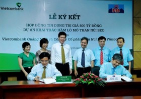 Vietcombank tài trợ dự án khai khác hầm lò mỏ than Núi Béo