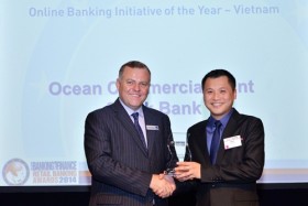 OceanBank nhận giải Sáng kiến Ngân hàng Điện tử tốt nhất 2014