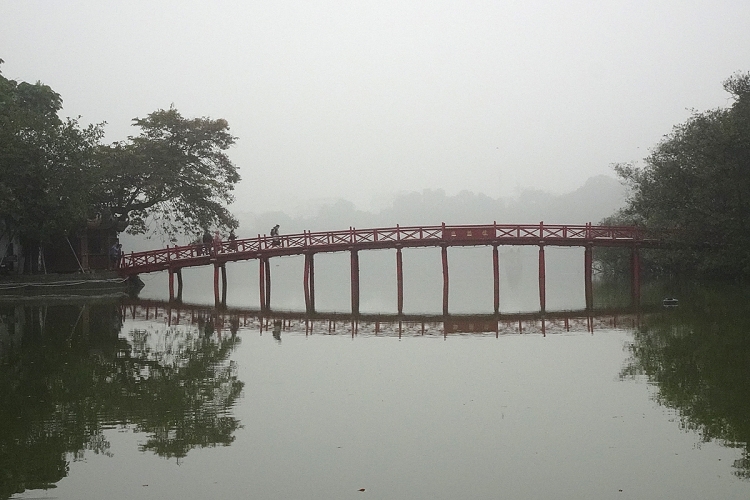 ha noi mo suong trong buoi sang dau tuan