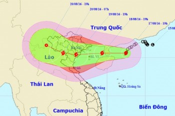 Bão Thần sét đổ bộ đất liền vào ngày 19/8