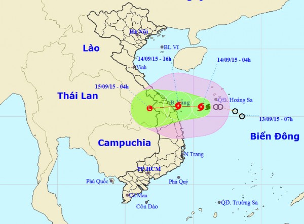 bao so 3 huong vao da nang quang ngai