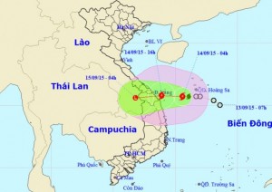 Bão mạnh cấp 8 hướng vào Đà Nẵng - Quảng Ngãi