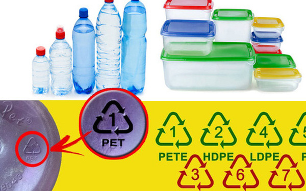 Đừng bao giờ sử dụng chai hộp nhựa có ký hiệu 3, 6, 7 để đựng nước và thực phẩm, đây là lý do tại sao