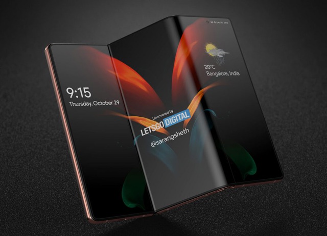 Độc đáo ý tưởng smartphone màn hình gập với bàn phím trượt của Samsung - 2