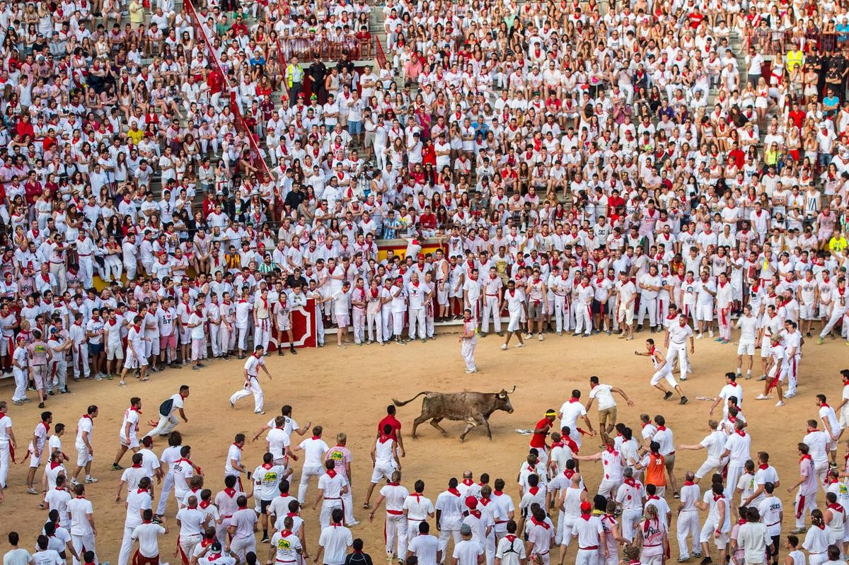 [Chùm ảnh] Kỳ thú lễ hội “bò rượt” San Fermin