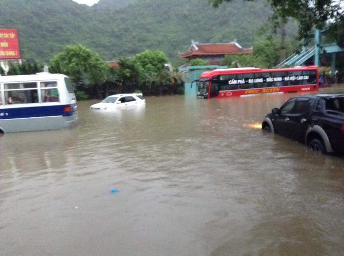 [Chùm ảnh] Quảng Ninh chìm trong nước lũ