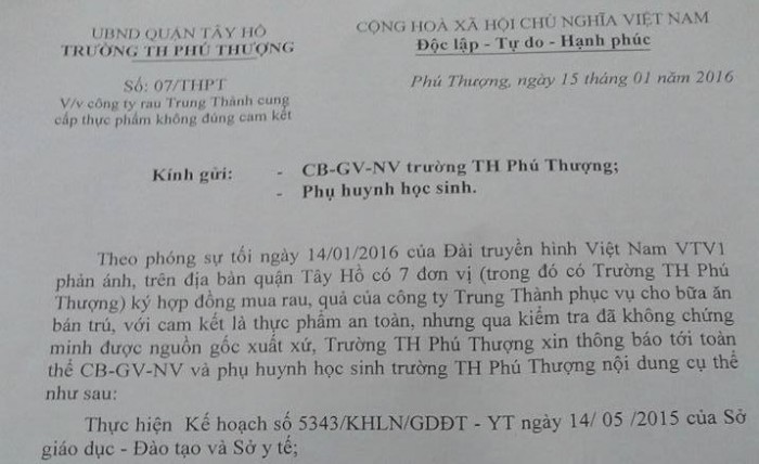 rau ban vao truong hoc truong phu thuong tran an phu huynh