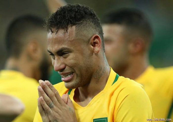 photo neymar khoc tu tu sau khi giup brazil vo dich olympic