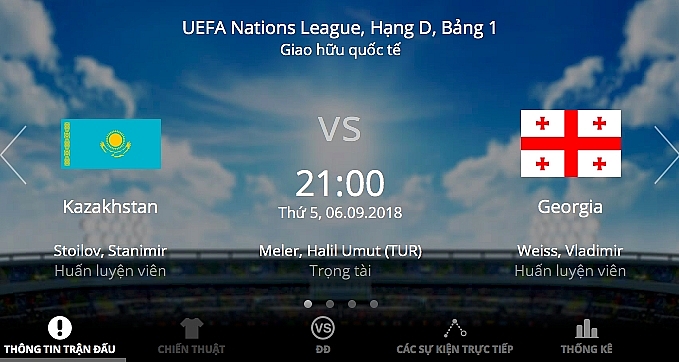 live truc tiep bong da kazakhstan vs georgia