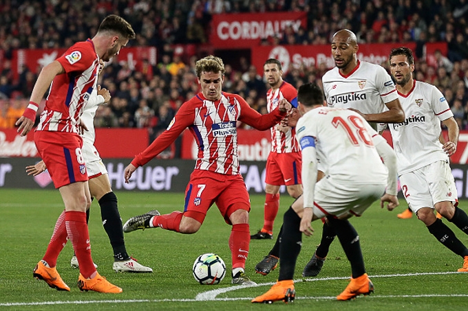 Link xem trực tiếp bóng đá Sevilla vs Atletico Madrid, 22h15 ngày 6/1 (La Liga)