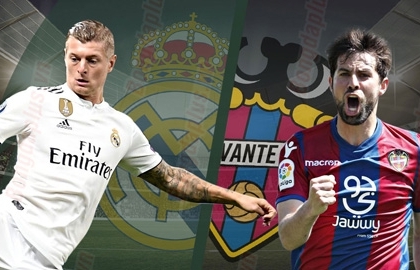 Kênh xem trực tiếp Real Madrid vs Levante, vòng 21 La Liga 2020-2021