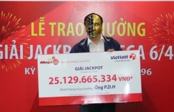 Ngày Vía Thần tài, người đàn ông đeo mặt nạ "ẵm" Jackpot Vietlott 25 tỷ đồng