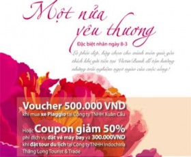 Vietinbank dành nhiều quà tặng cho khách hàng nữ