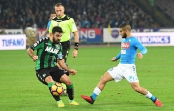 Xem trực tiếp bóng đá Sassuolo vs Napoli (Serie A), 0h ngày 11/3