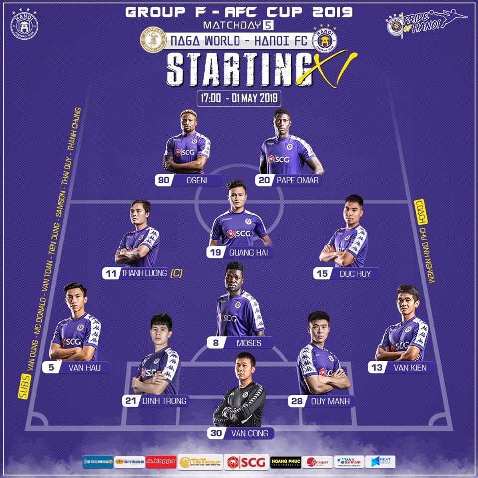 17h ngay 15 truc tiep bong da nagaworld vs ha noi fc afc cup