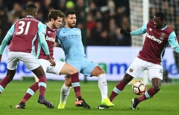 Xem trực tiếp West Ham vs Man City (Ngoại hạng Anh), 18h30 ngày 10/8